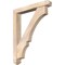 Ekena Millwork Balboa Arts and Crafts Smooth Bracket w/ Offset Brace, Douglas Fir, 5 1/2"W x 36"D x 44"H BKT0604X36X44BOA03SDF - alternate 1